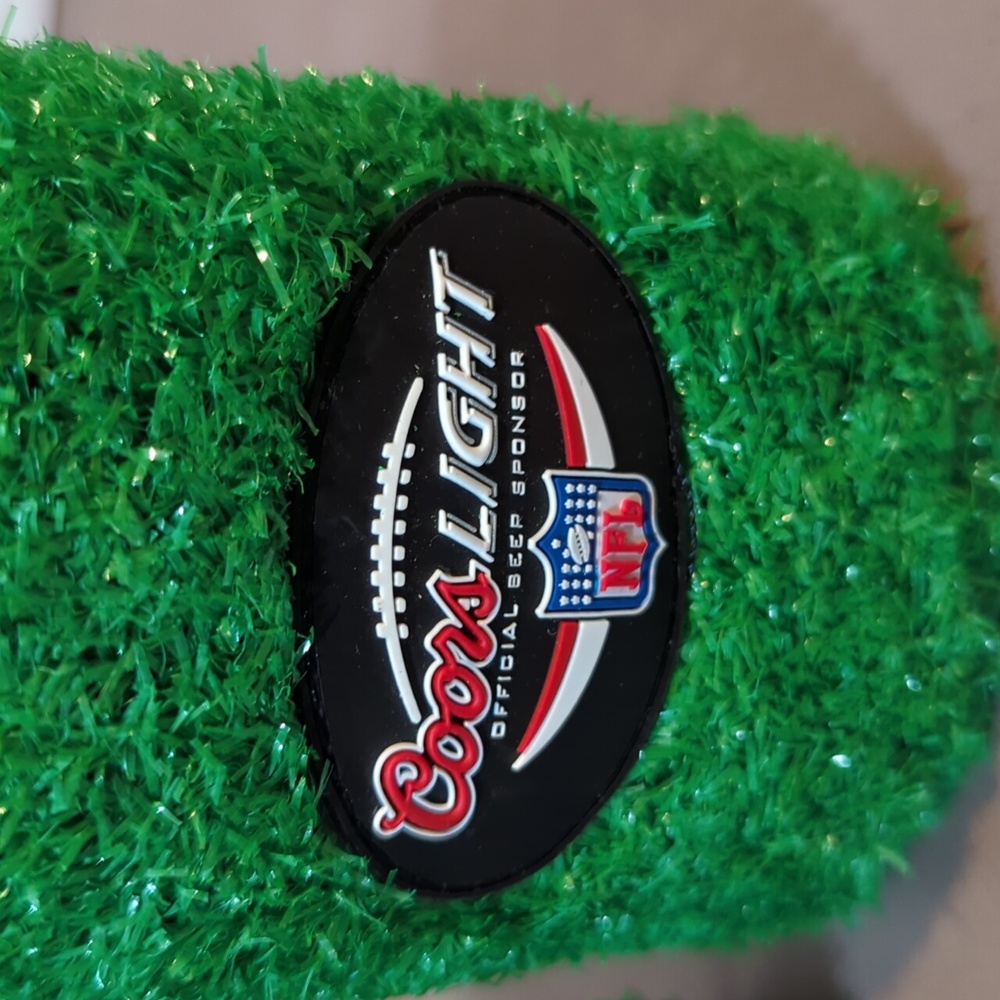 2 Coors light silver bullet NFL astro turf koozie drink holder pair coolie cups - Picture 2 of 6